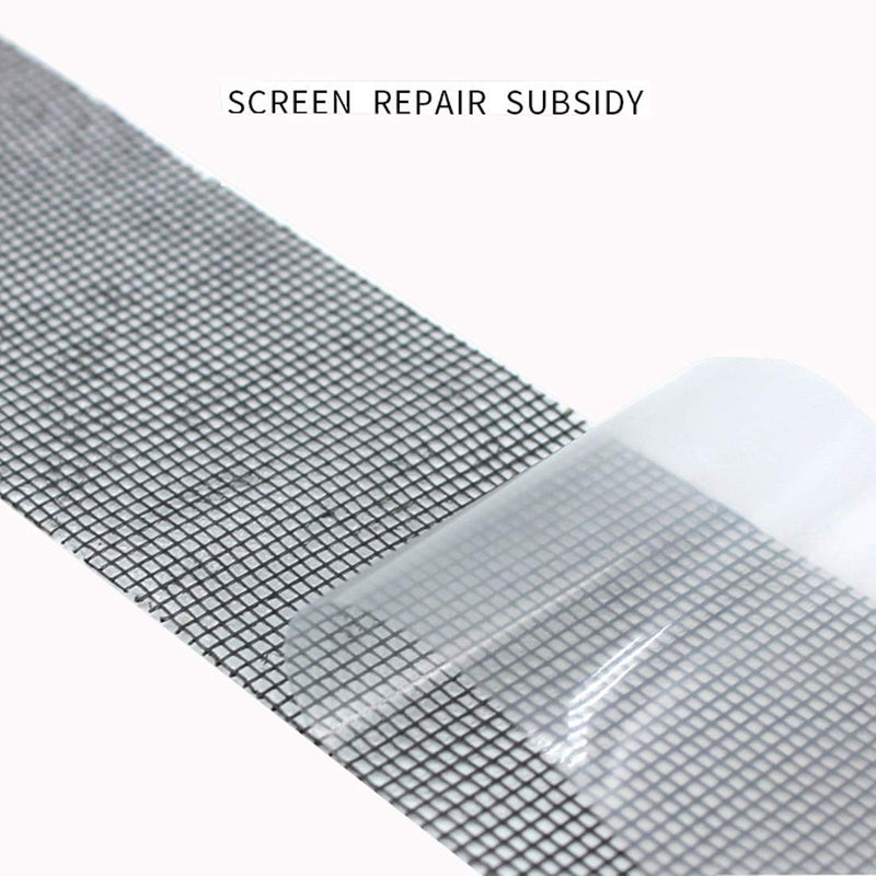 WELSTIK Screen Repair Tape,3-Layer Strong Adhesive Window Screen Doors Repair Patch Tape,Fiberglass Covering Mesh Repair(2"x79" Gray