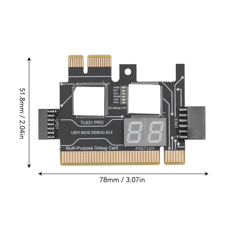 Motherboard Test Card Kit Post Test Analyzer for Laptop and PC Motherboard Diagnostic Adapter Card