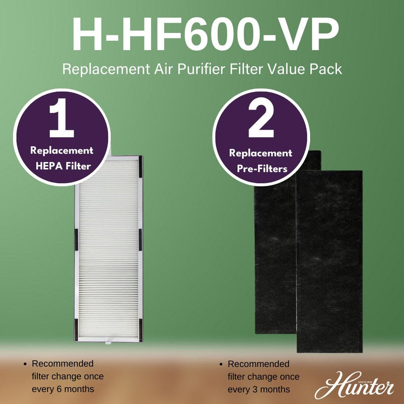 Hunter H-HF600-VP Filter Value Pack with EcoSilver Pre-Filter for HP600
