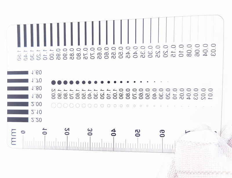 High Precision 1 Micron SEC Size Estimation Chart Transparency Defect Diameter Area Measure 1/5/10 Pieces Pack (5, 3) 5