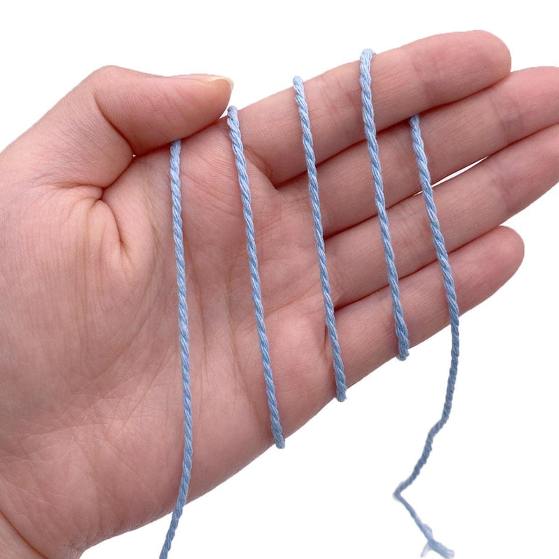 Twine String,500 Feet Cotton Butchers Twine String Cooking Kitchen Twine for Crafts Roasting Gift Wrapping DIY Decoration Gardening Packing Materials,Baby Blue Baby Blue