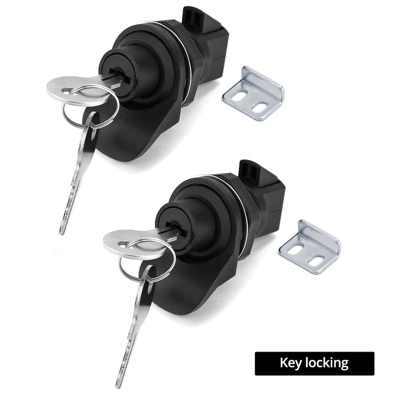 QWORK 4 Pack Push Button Latch for Boat/Motorcycle Glove Box Locks, Push-to-Close Latches