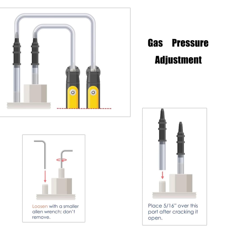 Static Pressure Probes Kit for HVAC,2xStatic Tubes with Magnet, 2xSilicone Soft tubes(5.91ft),2 Manometer Tube Adapter/Fitting 3/16inch to 5/16inch Static pressure probes kit