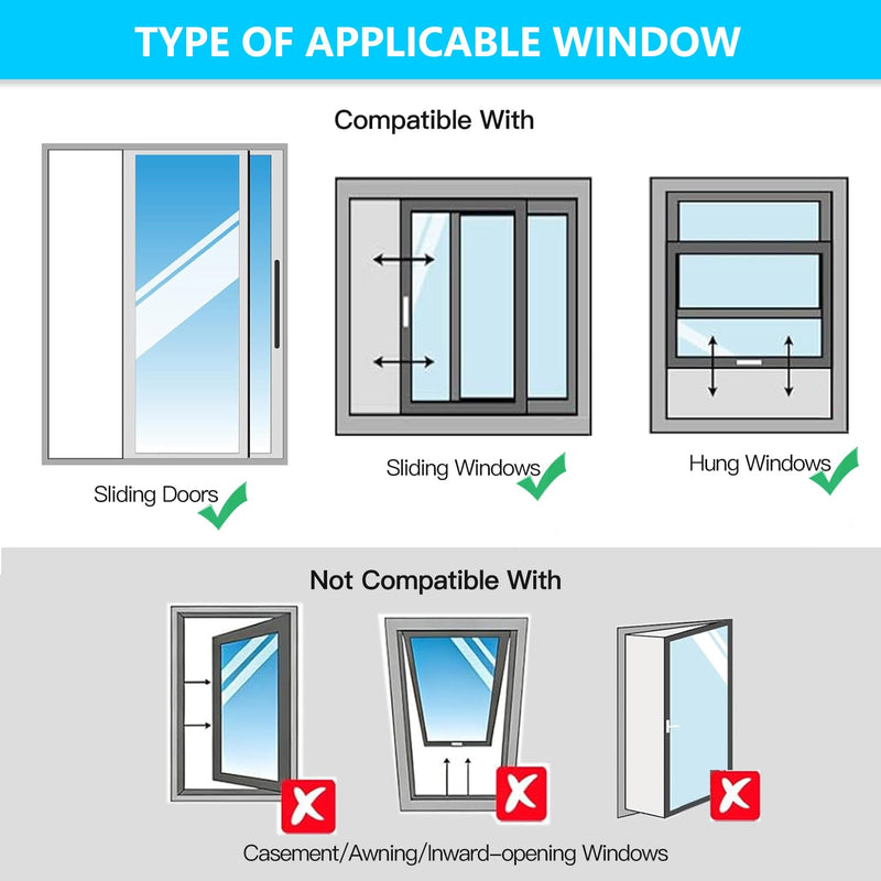 98"AC Door Vent Kit 3-Layer Thickened Aluminum Foil & Cotton &Oxford Fabric 98in-3-Layer thickened