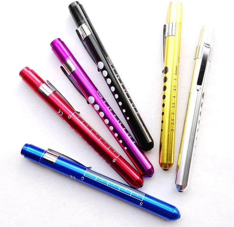 Katartizo Green Pen Light with Pupil Gauge LED Penlight for Nurses Doctors, Reusable Medical Penlight for Nursing Students Doctors