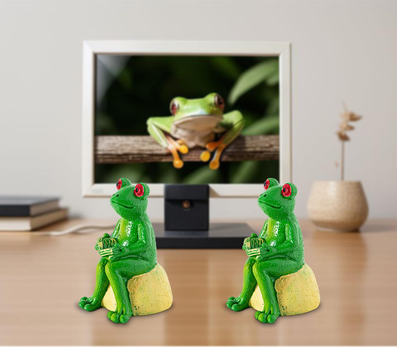 Set Of 2 Frog Toilet Bolt Caps Cute Toilet Bolt Covers Green Toilet Screw Cover Caps Resin Toilet Caps For Bottom Of Toilet Adorable Bathroom Decor - Easy To Install