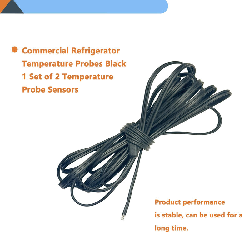 Set of 2 Temperature Probe Sensors Black Blue | Commercial Refrigerators and Freezers