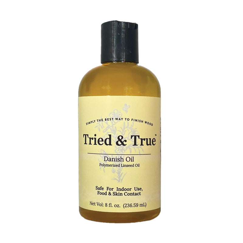 Tried & True Danish Oil, 8 oz. - Polymerized Linseed Oil Wood Finish & Sealer, Ideal for Furniture, Butcher Blocks, Salad Bowls, & More - Food Safe Wood Finish, Easy Application Stand Oil Other 8oz