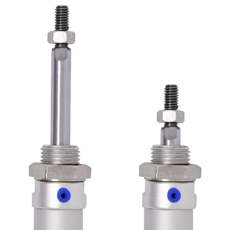 Air Cylinder 16mm Bore 200mm Stroke, Mini Air Pneumatic Cylinder Double Action Single Rod Pneumatic Air Cylinders with Y Connector & 4 Pcs Pneumatic Quick Fitting (MAL16x200) - NewNest Australia