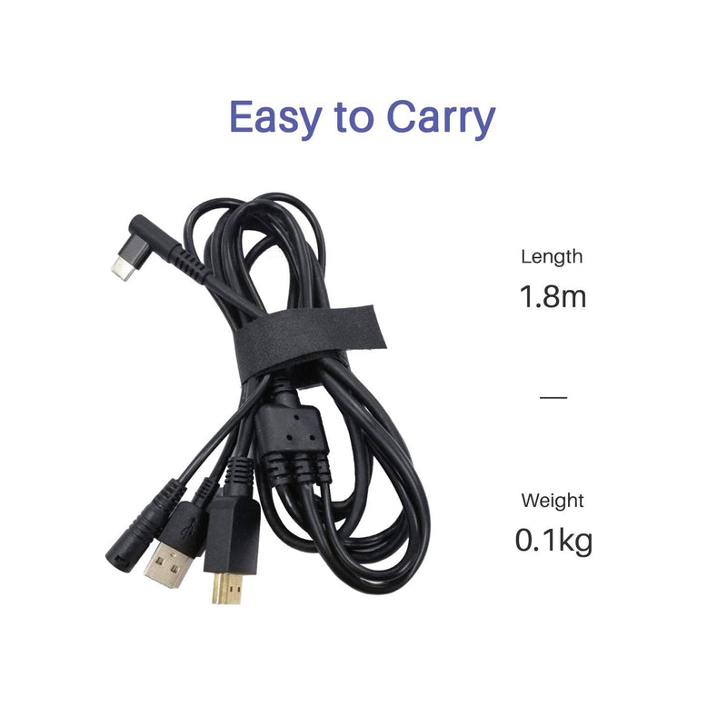 3-in-1 Cable Suitable for Huion KAMVAS Pro 12/13/16 Graphics Drawing Monitor