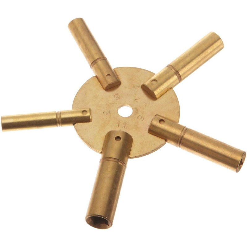Brass Blessing : Master Key for All Ship Clock - Brass - Total 10 Prong in Two Piece Even/Odd (5025)