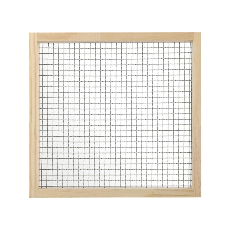 Wood Soil Sifter for Gardening, 11x12 Inch with 0.2 Inch Mesh, Compost Sifter for Potting Soil, Durable Garden Tool to Remove Rocks and Improve Soil Aeration