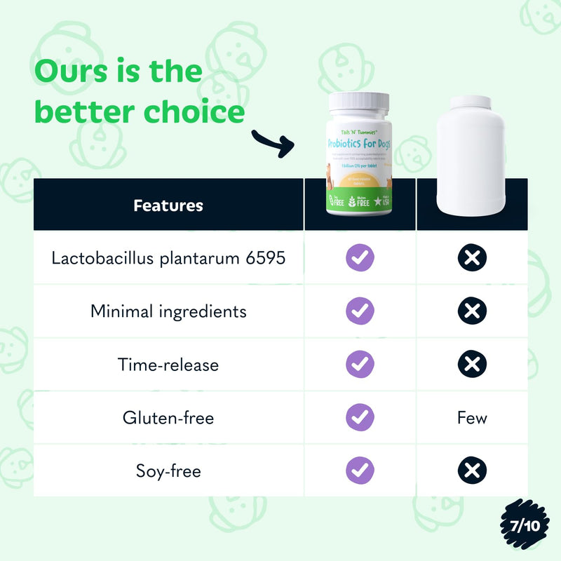 Probiotics for Dogs from Tails 'N' Tummies - Made with Minimal Ingredients to Alleviate Allergies, Diarrhea, Infections, & More - PawsPlanet Australia