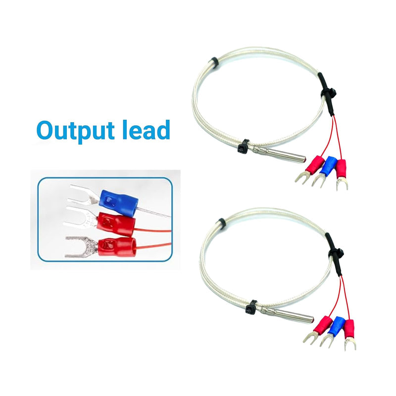 Gikfun Waterproof PT100 RTD Temperature Sensor Probe 3-Wire Stainless Steel with 0.5 Meter Cable for Arduino DIY,PID Controllers,Process Control (Pack of 2pcs) EK2170