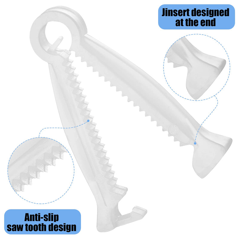 100 Pieces White Umbilical Cord Clamps and 1 Hemostatic Forcep, Disposable Umbilical Cord Clips Whelping Kit for Veterinary, Home Birth, Obstetrical Kit, Midwife Emergency Birth Supply
