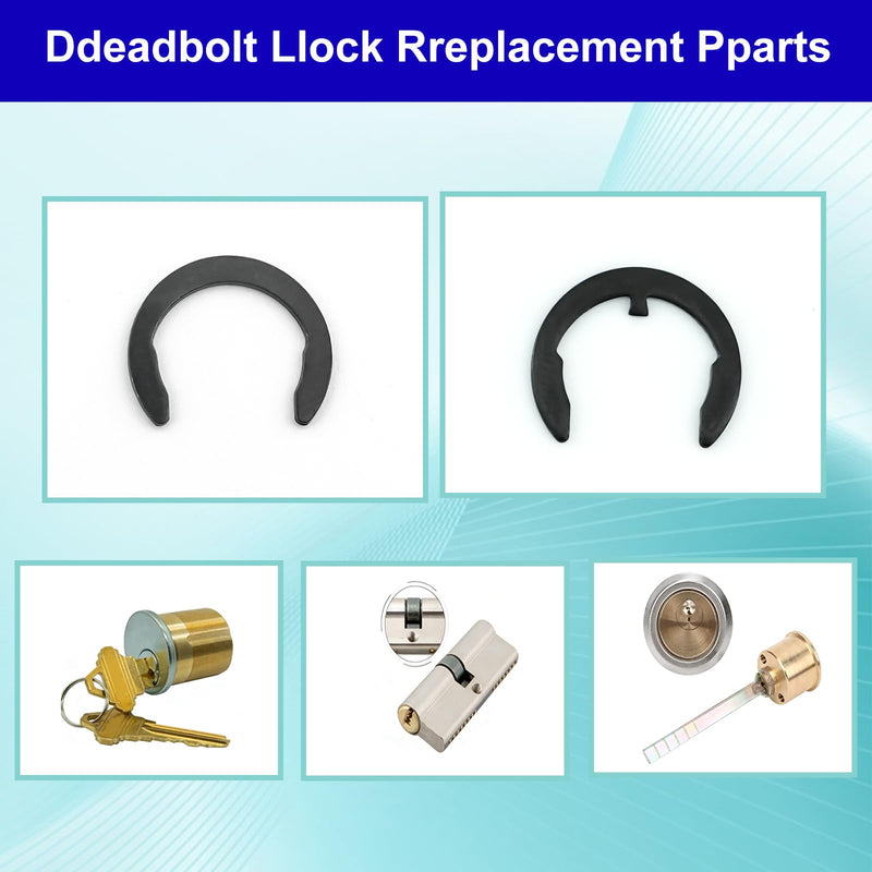120PCS KW1 SC1 SC4 Retainer Clips - 65Mn Carbon Steel E/C-Clips for Kwikset Schlage Lock Rekey Kit