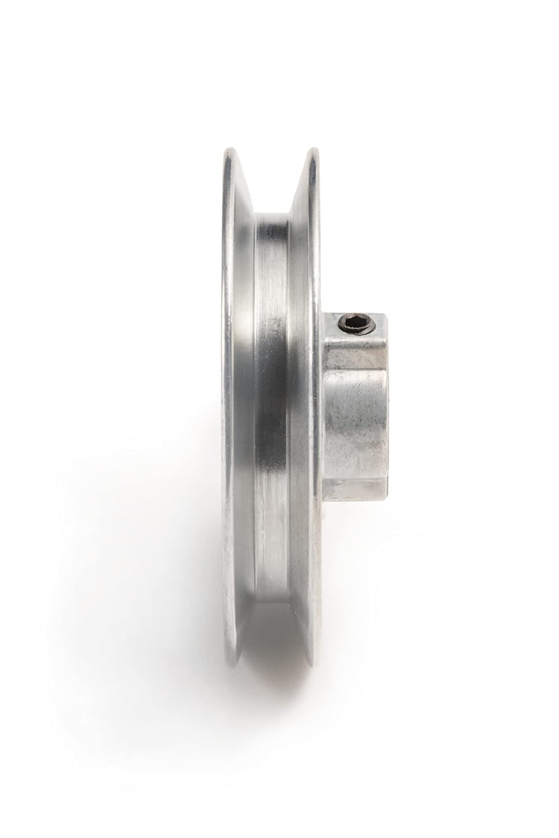 Terre Products, Heavy Duty 4" V-Groove Drive Pulley, Precision 1/2" Bore, Robust Z3A Zinc Alloy Die Cast Pulley