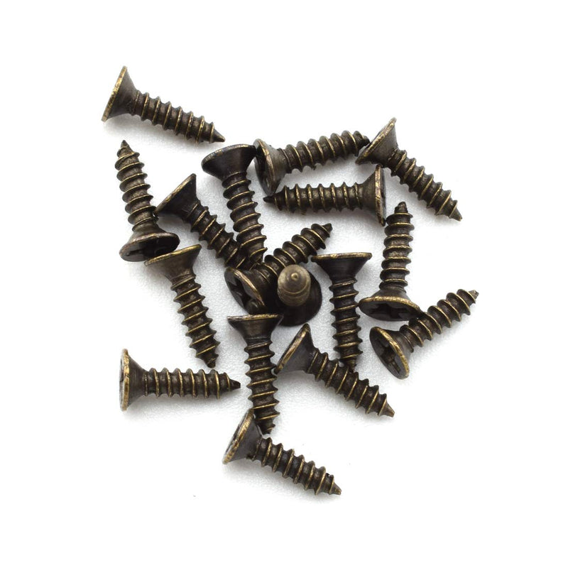 SDTC Tech 4-Pack Antique Bronze Decorative Hasp Retro Jewelry Box Latch with Matching Screws for Cabinet Drawer Wooden Crafts 4 Pack