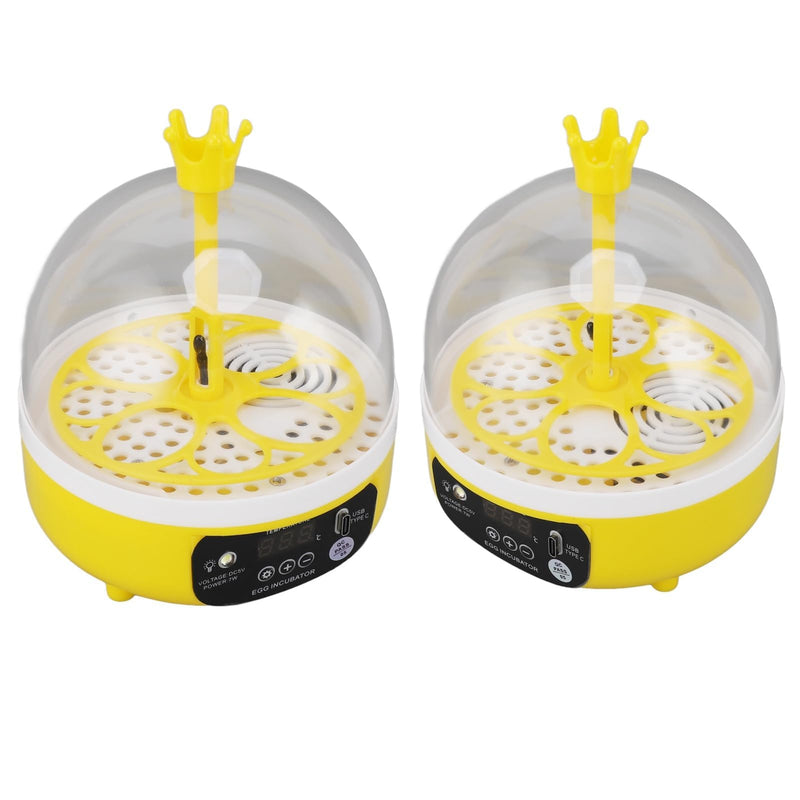 4 Eggs Mini Incubator, 7W USB Household Small Poultry Hatching Machine Automatic Temperature Humidity Control Egg Turner with Clear Lid Water Injector Spray Bottle for Chicken, Quail, Bird Eggs | ABS mini 4 egg incubator with auto turn humidity control...
