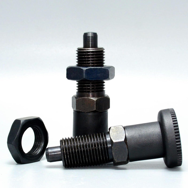 2PCS Spring Knob Plunger Retractable Spring Plunger Pull Knob Plunger Ball Spring Loaded Plunger Spring Plunger Pin Non Lock Out Indexing Plunger Short Spring Plungers Pull Knob Spring Pin (M10) M10