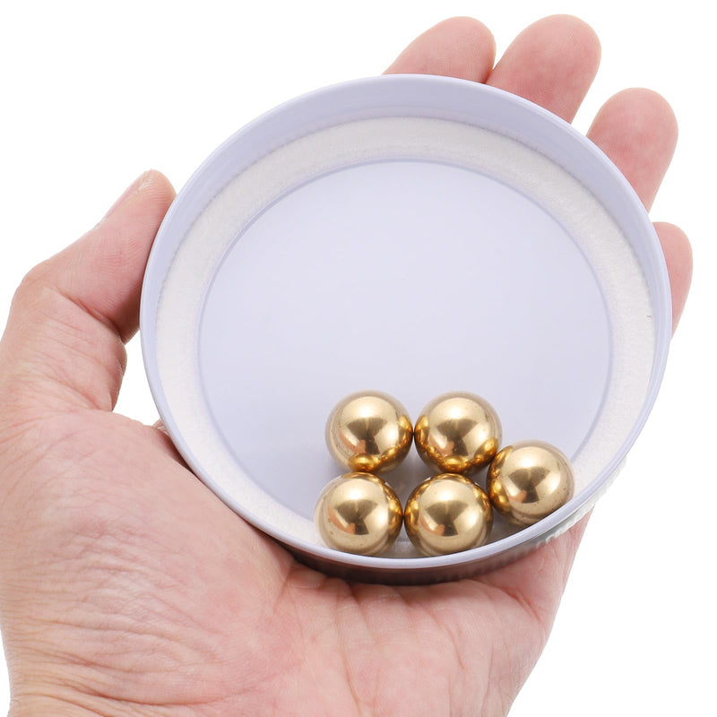 uxcell 10pcs Precision Solid Brass Bearing Balls 15mm Industrial Brass Ball Spheres for Machinery, Automotive, and DIY 10
