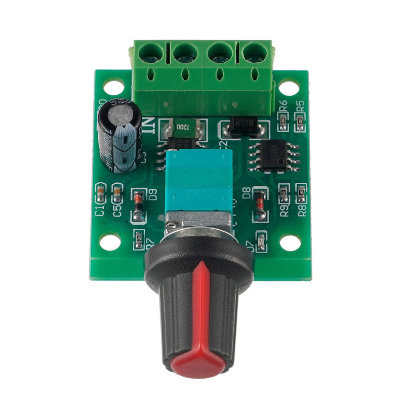 BOJACK Low Voltage DC Motor Speed Controller PWM 1.8v 3v 5v 6v 12v 2A 30W Adjustable Driver Switch 1803BK 1803B (Pack of 2 Pcs)