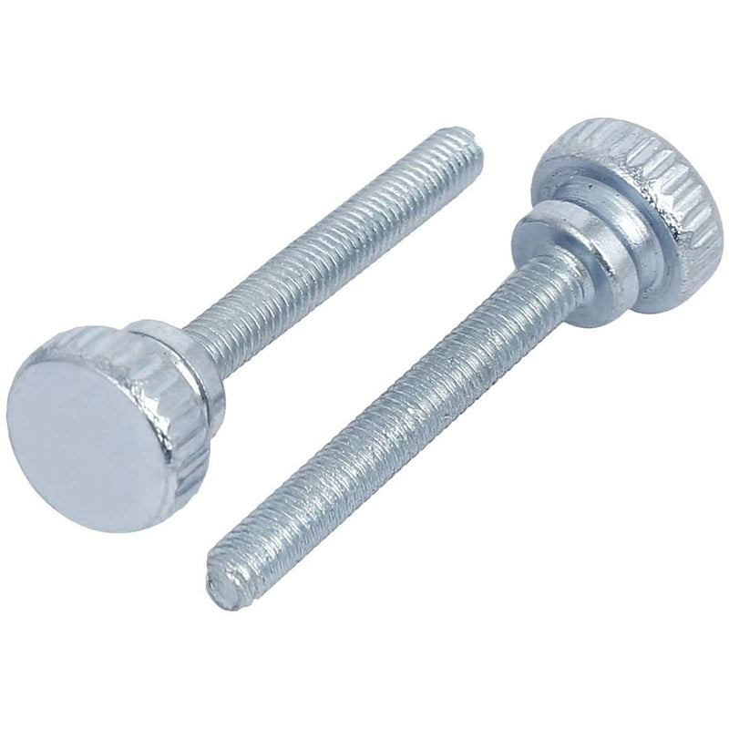 10 Pcs Galvanized Flat Knurled Head Fully Threaded Thumb Screws Bolts Fastener,Thumbscrew Threaded Knurled Grip Knobs Thumb Screw,Vesa Screws, Monitor Mount Screws for TV and Monitor Mount(M4x10mm) M4x10mm（10 Pcs）