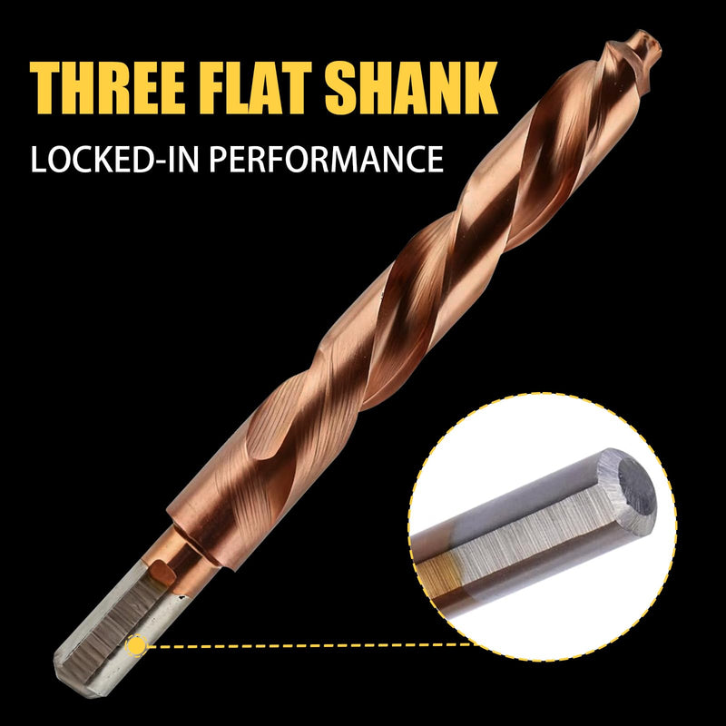 21-Piece M35 Cobalt Drill Bit Set, Steel Drill Bits with 135° Point & 3-Flute Shank for Hard Metal, Stainless Steel Cast Iron Wood Plastic Drilling (1/16 to 1/2 Inch)