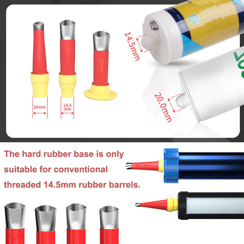 30Pcs Caulking Finisher Kit, Caulking Nozzle Tips Stainless Steel 18 Caulking Nozzle Applicators with 8 Connector Caulking Guns and 4 Grout Scraper for Bathroom Kitchen Doors Windows 30Pcs