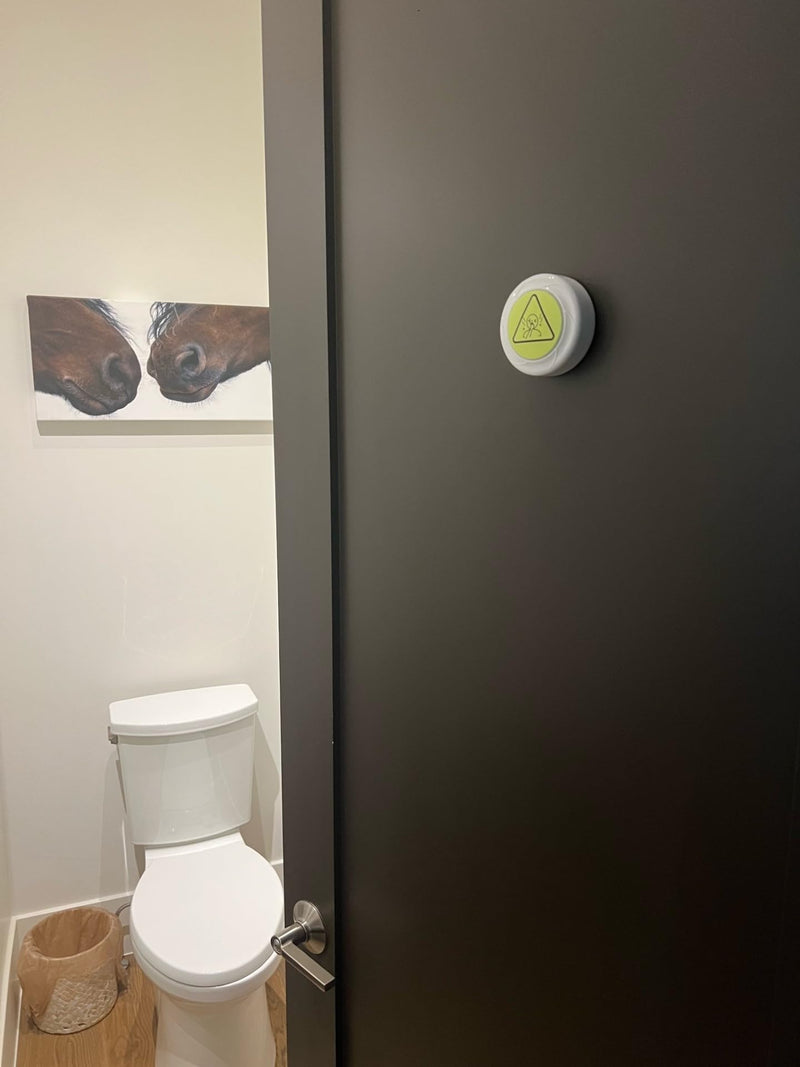HOTZ StinkAlert Bathroom Light Toilet Warning Timer - Dad Birthday Gift, Funny Men Birthday Idea Unique - White Elephant Gift for Guys Includes Batteries
