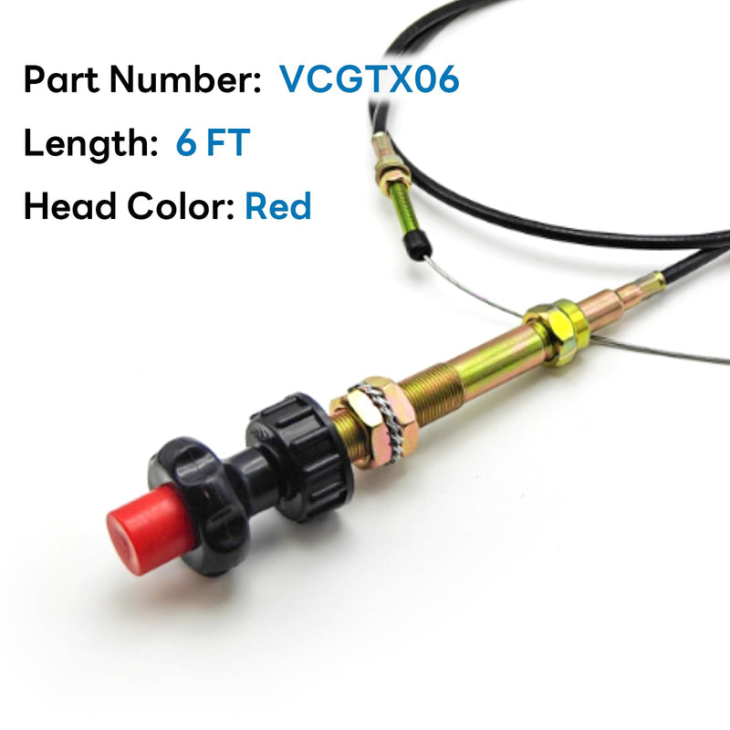 VCGTX06 6FT Vernier Adjustable Lock Cable, Heavy Duty Vernier Locking Throttle Cable 6 FT Red Locking Adjustable Heavy Duty Vernier Control Cable - NewNest Australia