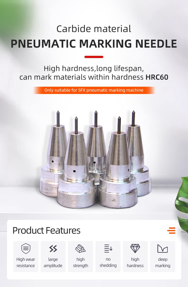 Carbide Marking Needle for SFX Pneumatic Marking Machine (2.5mm-10.7mm) 2.5mm-10.7mm