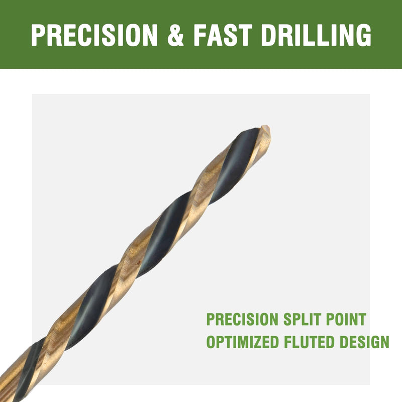 1/2 x 18 Inch Long Drill Bit M2 High Speed Steel Drilling for Wood and Metal, with 13 Inch Flute 1/2" x 18"
