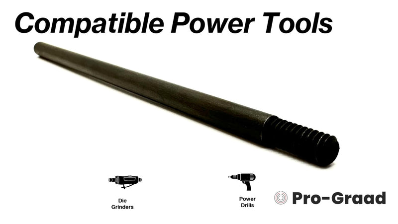 EM-146 6” Extension Shank for Quick Change Disc Pad Holders & Bore Polishers, 1/4" Shank Mandrel x 6" Overall Length, 1/4"-20 Thread Size, Compatible with Roloc, Roll Lock, TR, TS Holders EM-146 6" Overall Length