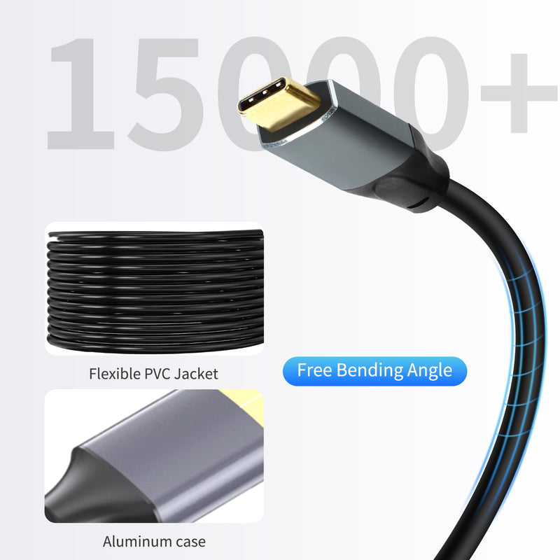 USB 3.0 A to C Data Transmission Cable 20ft, 5Gbps Super Speed USB 3.0 Cable Compatible with VR,Xbox,Laptop,Camera,Docking Station,SSD and More USB 3.0 A to C Cable Black