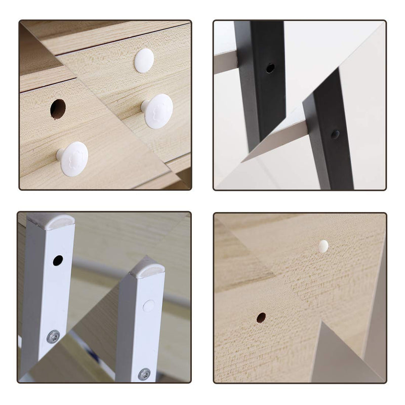 Hole Plugs Plastic 25mm (1") Fit for 24.5-25mm Diameter Locking Hole Tube Flush Type Panel Plugs Fastener Cover for Kitchen Cabinet Furniture Off White 25 Pcs 25mm(1")