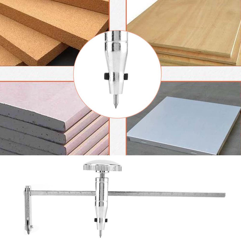 Drywall Circle Hole Cutter, Steel Shaft Plasterboard Saw, Stainless Steel Circle for Precise Plasterboard Notching for Precise Notching, High Durability and Easy Measurement, Max 400mm Diameter