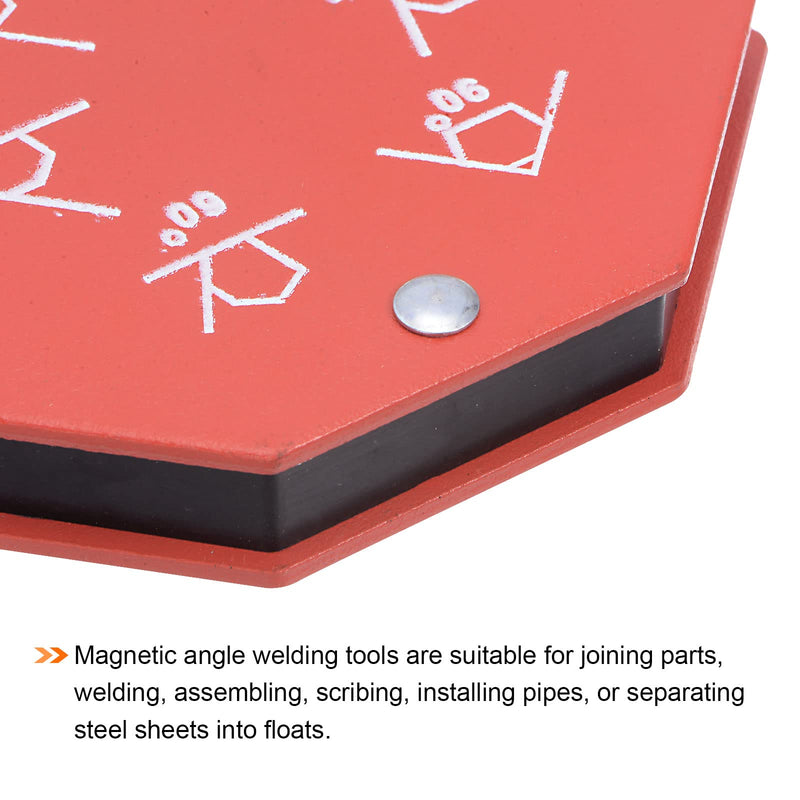 HARFINGTON Arrow Welding Magnet Holder, 55LBS 30，45，60，75，90 Degree Multi‑Angle Six Sides Magnetic Metal Clamps Working Tools for Welding, Soldering, Assembling 120 x 92 x 17mm