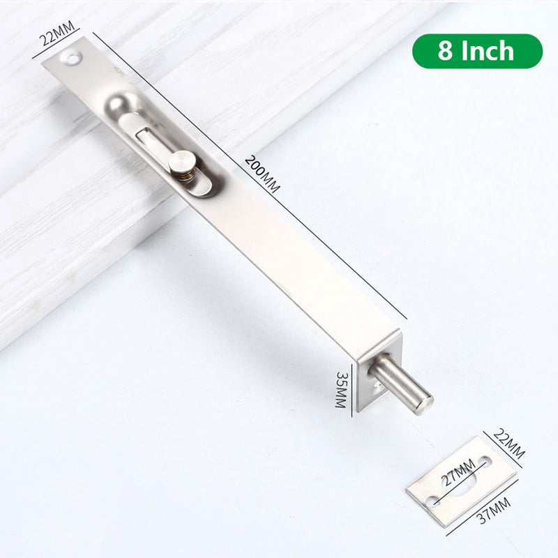 8 Inch Stainless Steel Concealed Door Lock Flush Slide Latch Bolt with Screws Bronze (4 Pieces) 8 Inch