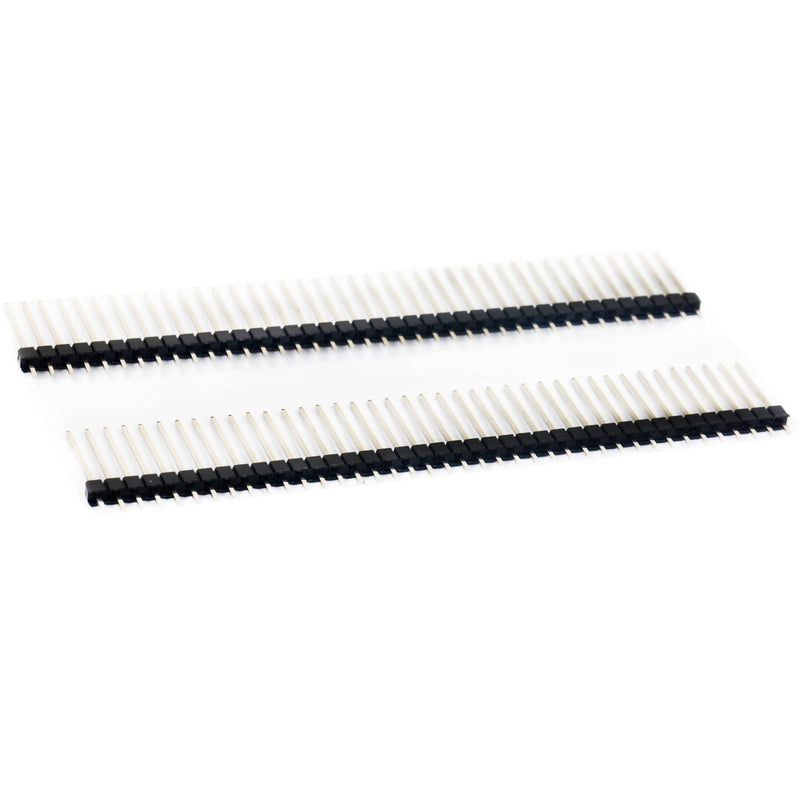 whiteeeen 10pcs Break-Away 0.1" 1 x 40 Male Pin Header 2.54mm Single Row Straight Pin Header PCB Pin Strip Connector (Pin Long 19mm)