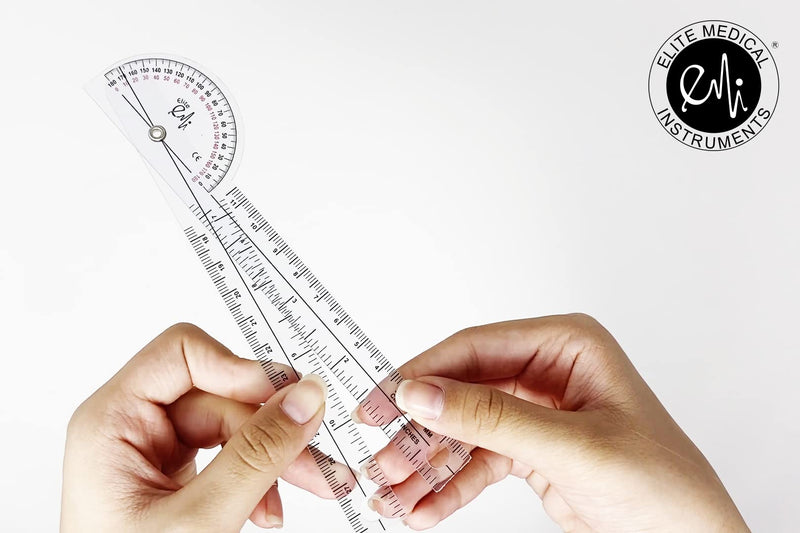 EMI Pocket 3 Piece Goniometer Set: Finger Goniometer, 6" Goniometer, 180 Degree 6" Goniometer EGM-430