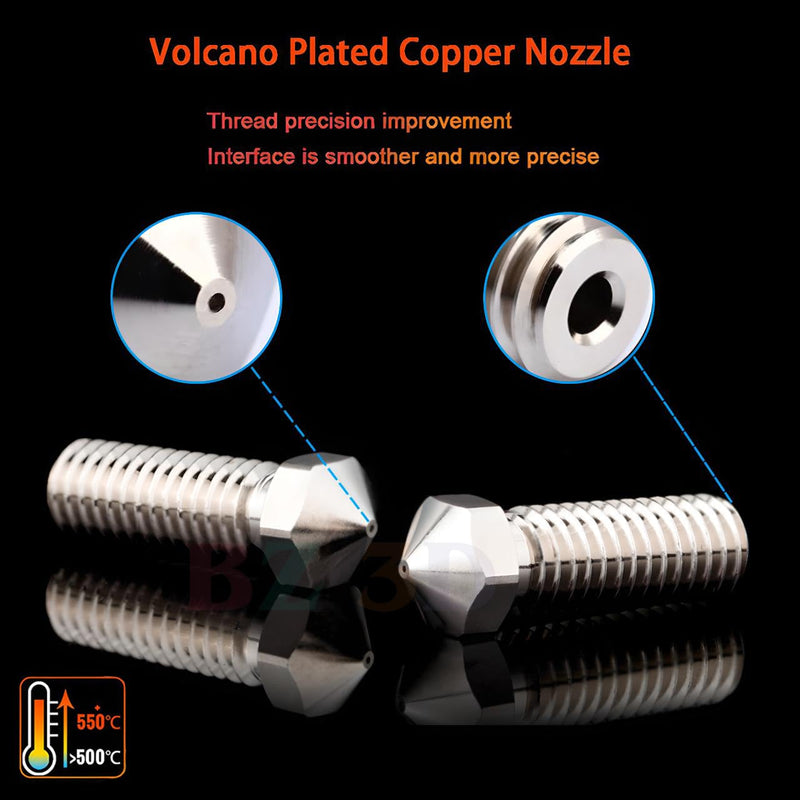 Vyper All Metal Hotend Plated Copper Kit,Upgrade High Temperature 500℃ Plated Copper Heater Block,Nozzle 0.4mm,Bi-Metal Heatbreak for Vyper,Kobra Max,Kobra Plus Volcano V5 J-Head Hotend.