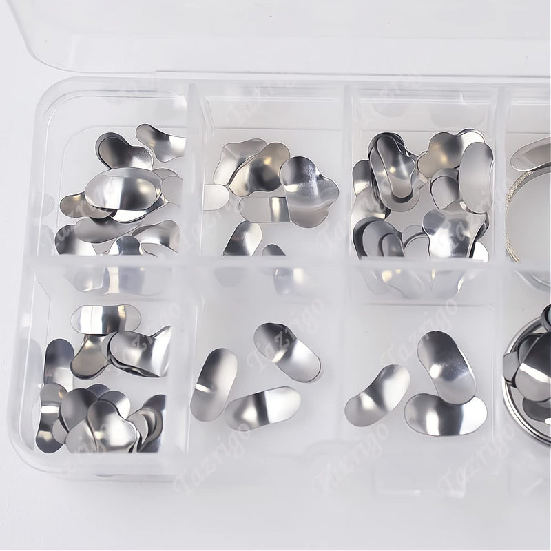 100Pcs/box Dental Matrix Dental Sectional Contoured Matrices Matrix Ring Delta Wedges Full Kit Silicone Dental Add-On Wedges