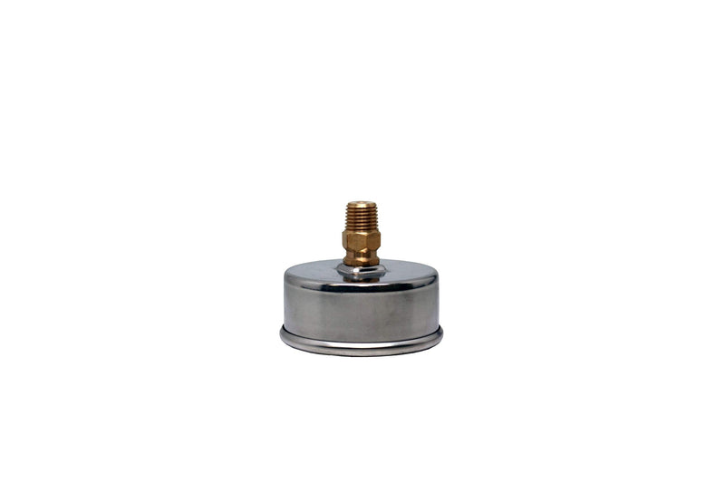 Valley Industries 41 Series 2.5" 2000 PSI Pressure Gauge - Stainless Steel, 1/4" NPT Brass Back Mount, Glycerin Filled