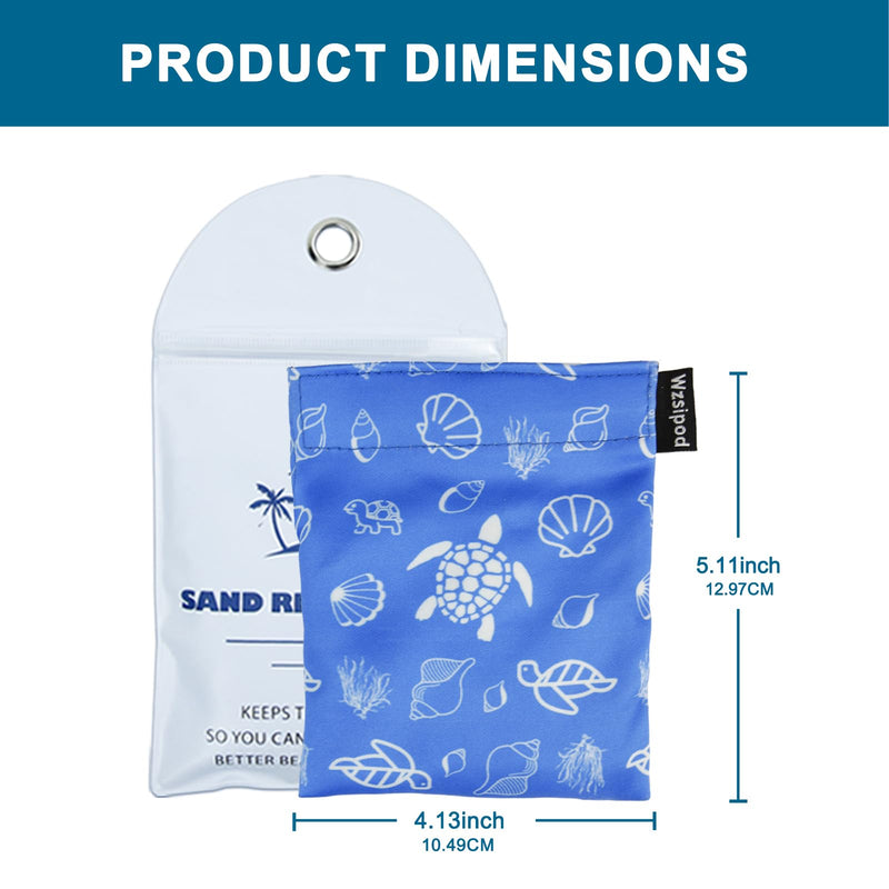 Beach Sand Removal Bag | Beach Sand Remover |Gentle, Skin-Friendly & Talc-Free | Natural Baby Powder Alternative | Safe & Effective Sand Cleaning | Essential Family Beach Accessory Turtle Pattern