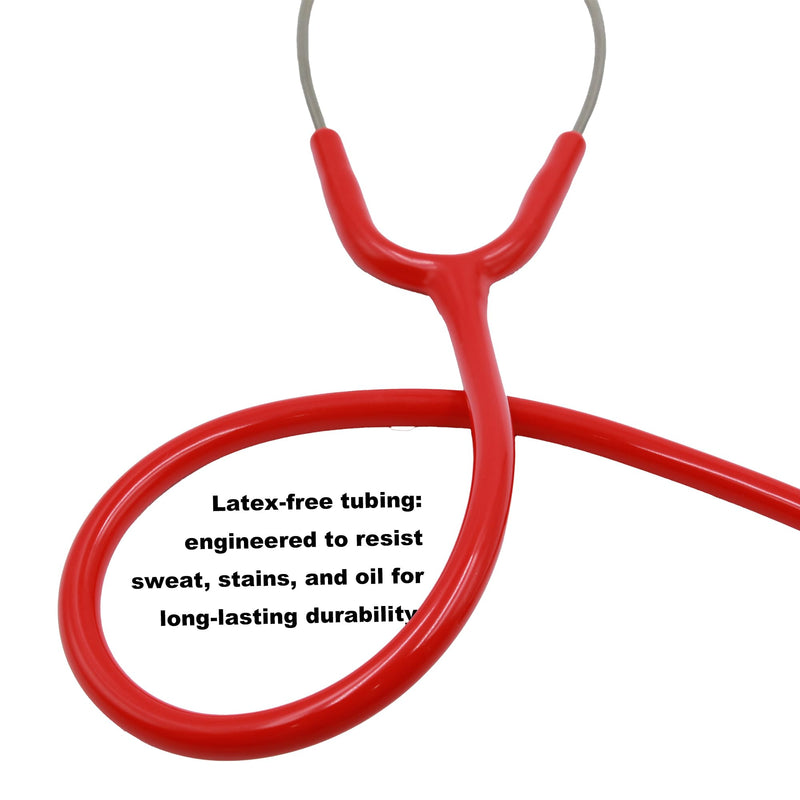 ClearSound Kids Stethoscope - Real Working Medical Tool with 5 Fun Cartoon Heads for Pediatric Exams, Nurse Gifts & Home Play (Red) Red