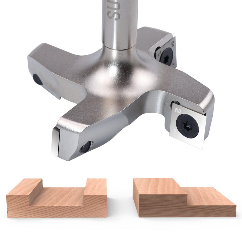 CNC Spoilboard Surfacing Slab Flattening Router Bit, 4 Wing 3 inch Cutting Diameter, 1/2 inch Shank, Pro-Series Woodworking Milling Cutter Tool