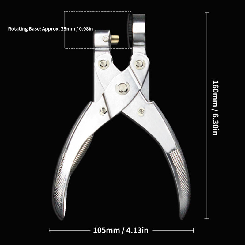 Mxzzand Plastic Bag Hole Puncher 6mm, Handheld Single Round Hole Punch for Thin Film PE OPP PVC Bags, Zinc Alloy Portable Punch Tool for Home Office School