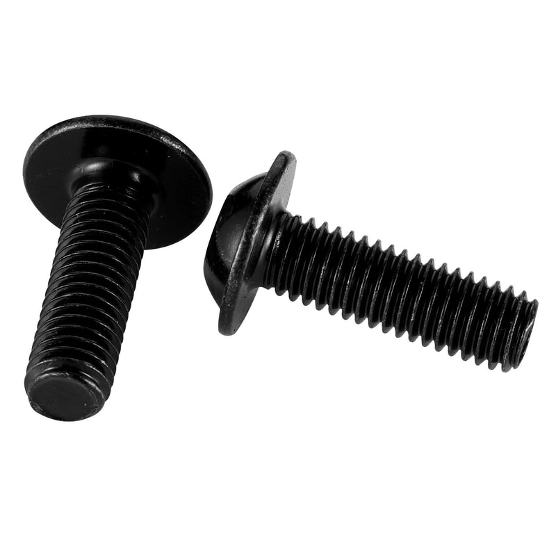 M5-0.8 x 16mm Flanged Button Head Socket Cap Screw Bolts, Allen Socket Drive, Black Oxide Stainless Steel 304, Quantity 50 M5-0.8 × 16mm
