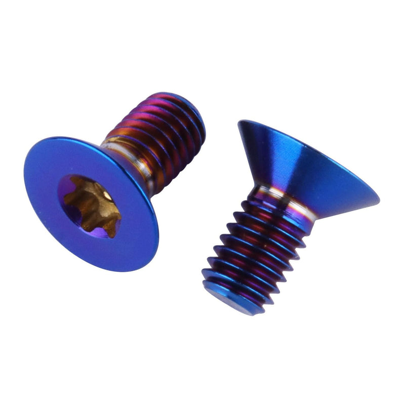 Titanium Torx Bolt M5x10mm Countersunk Flat Head Screw Pack of 10 (Burnt Blue) Burnt blue